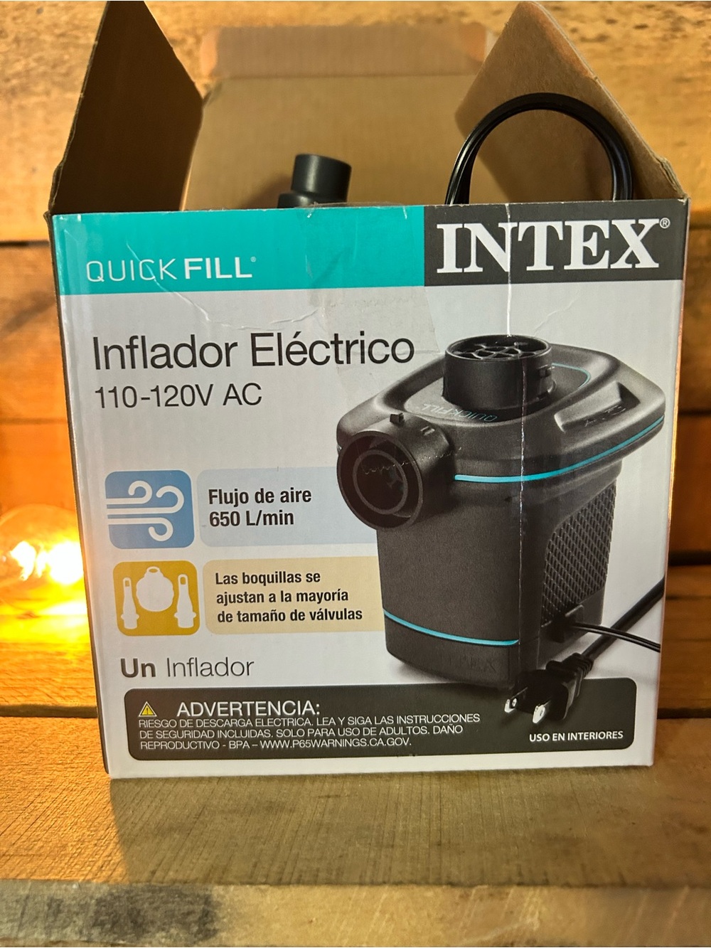 Intex Quick-Fill Electric Inflator - Black/Turquoise